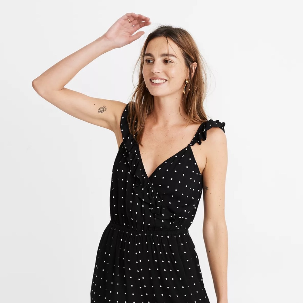 Madewell Ruffle Dot Jumpsuit